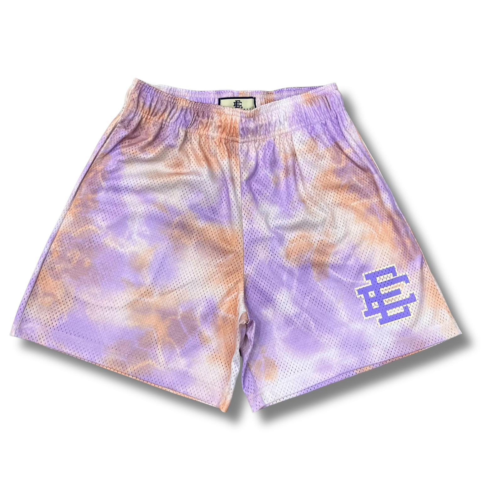 Eric E shorts tie dye purple