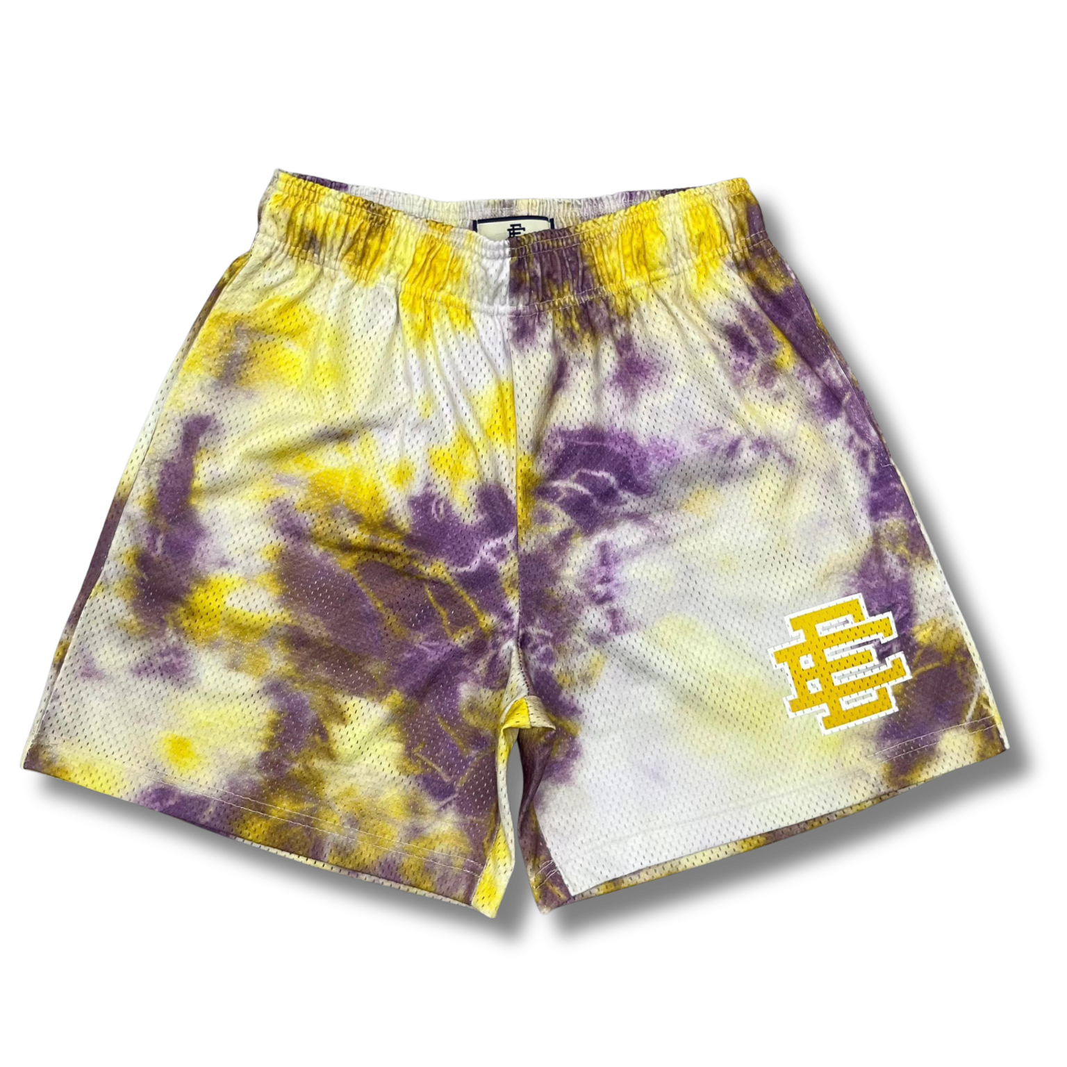 Eric E shorts tie dye yellow
