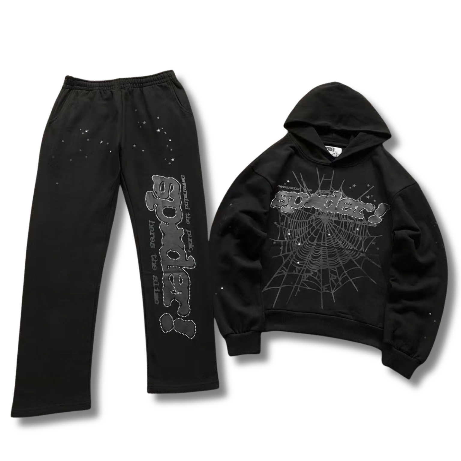 Spider Tracksuit black w gray