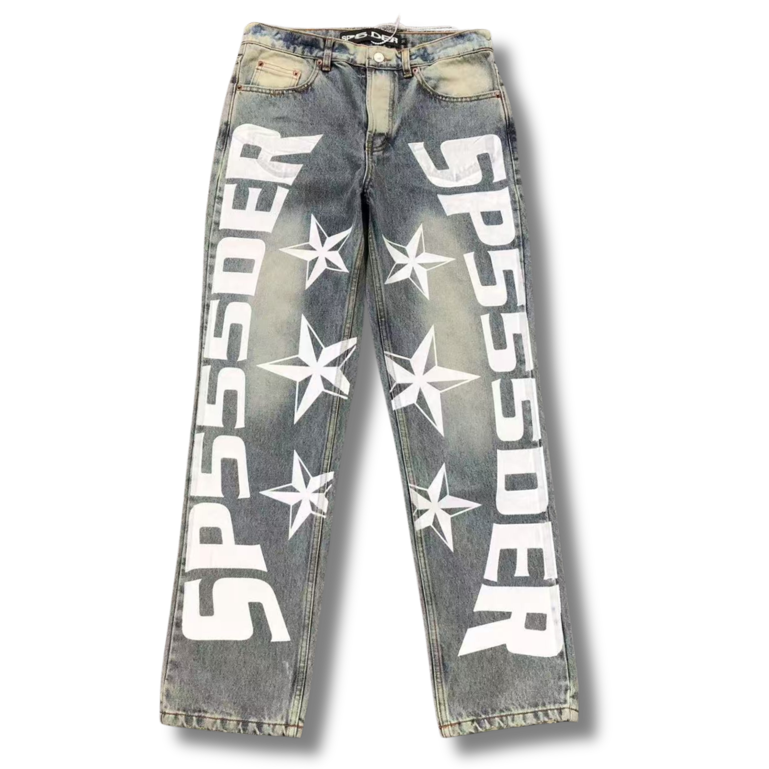 Spider jeans blue w white