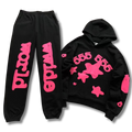 Spider Tracksuit black w hot pink