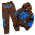 Spider Tracksuit brown w blue