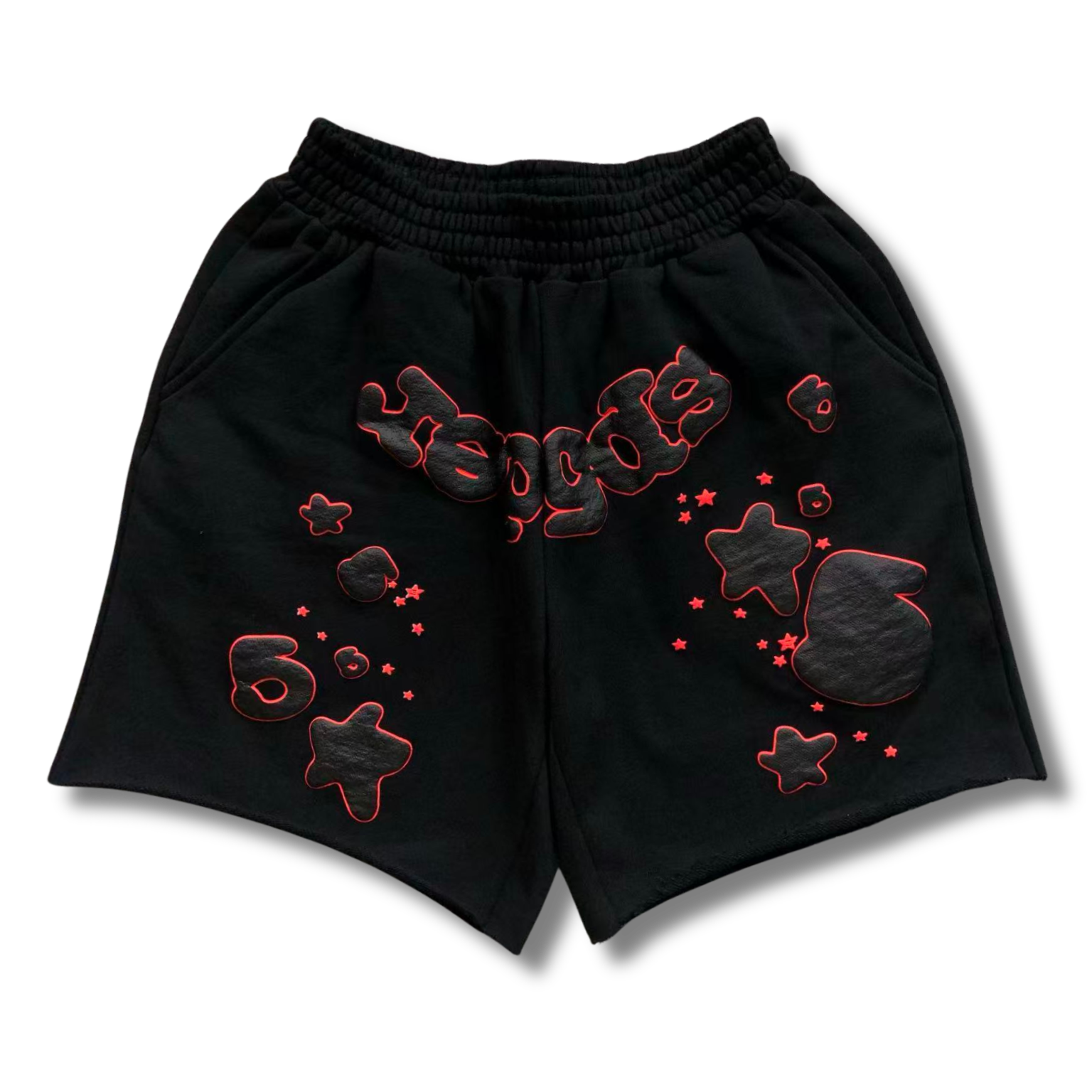 Spider Shorts black w red