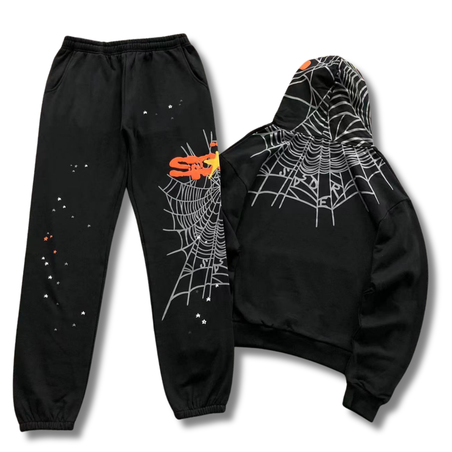 Spider Tracksuit black w orange