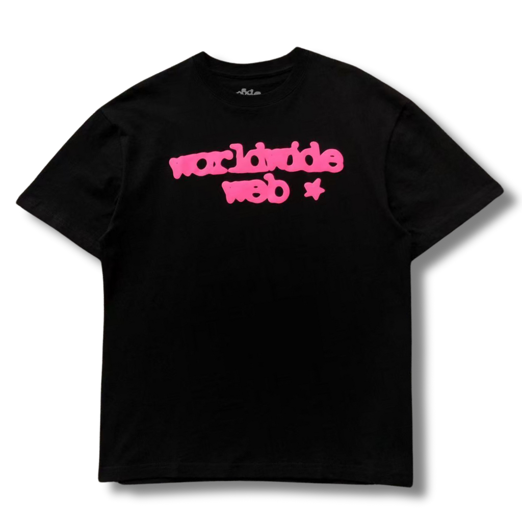 Spider T-Shirt black w pink
