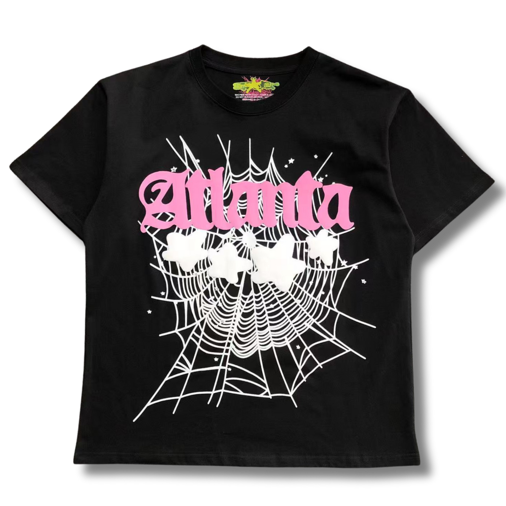 Spider T-Shirt black w pink atlanta