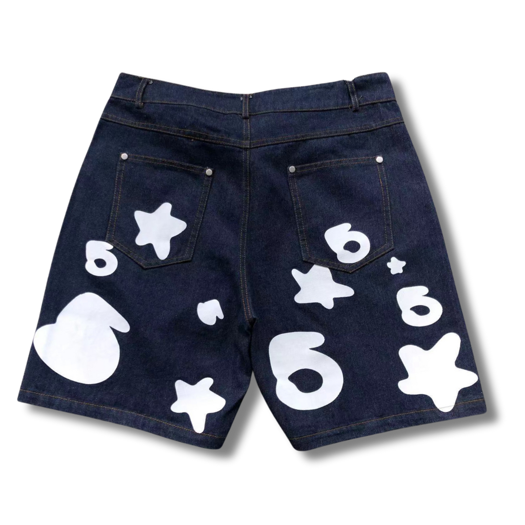 Spider Shorts denim black w white