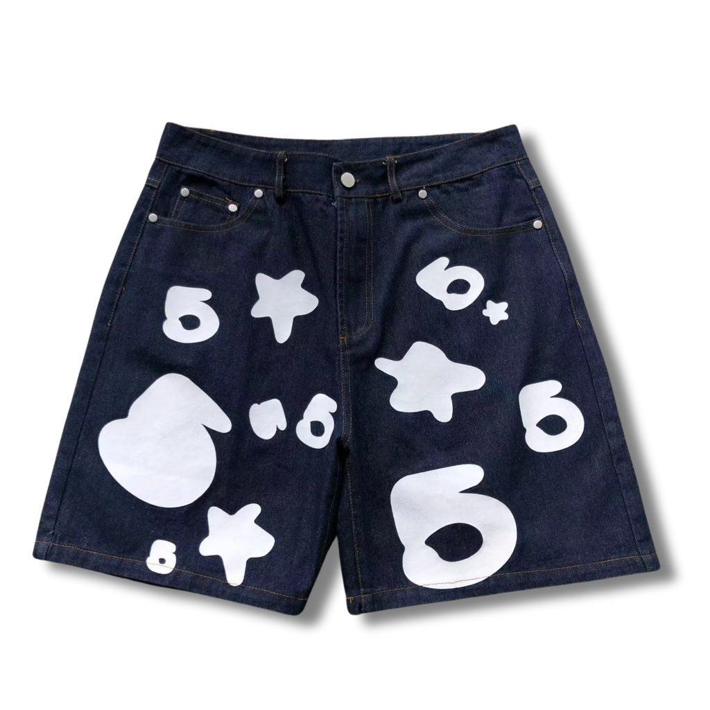 Spider Shorts denim black w white