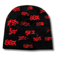 Spider Beanie 5ex black w red