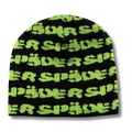 Spider Beanie black w green