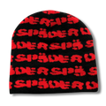 Spider Beanie black w red