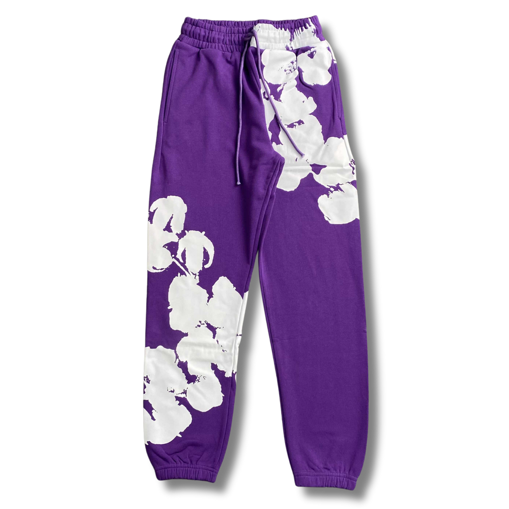 D Tears Pants purple w white