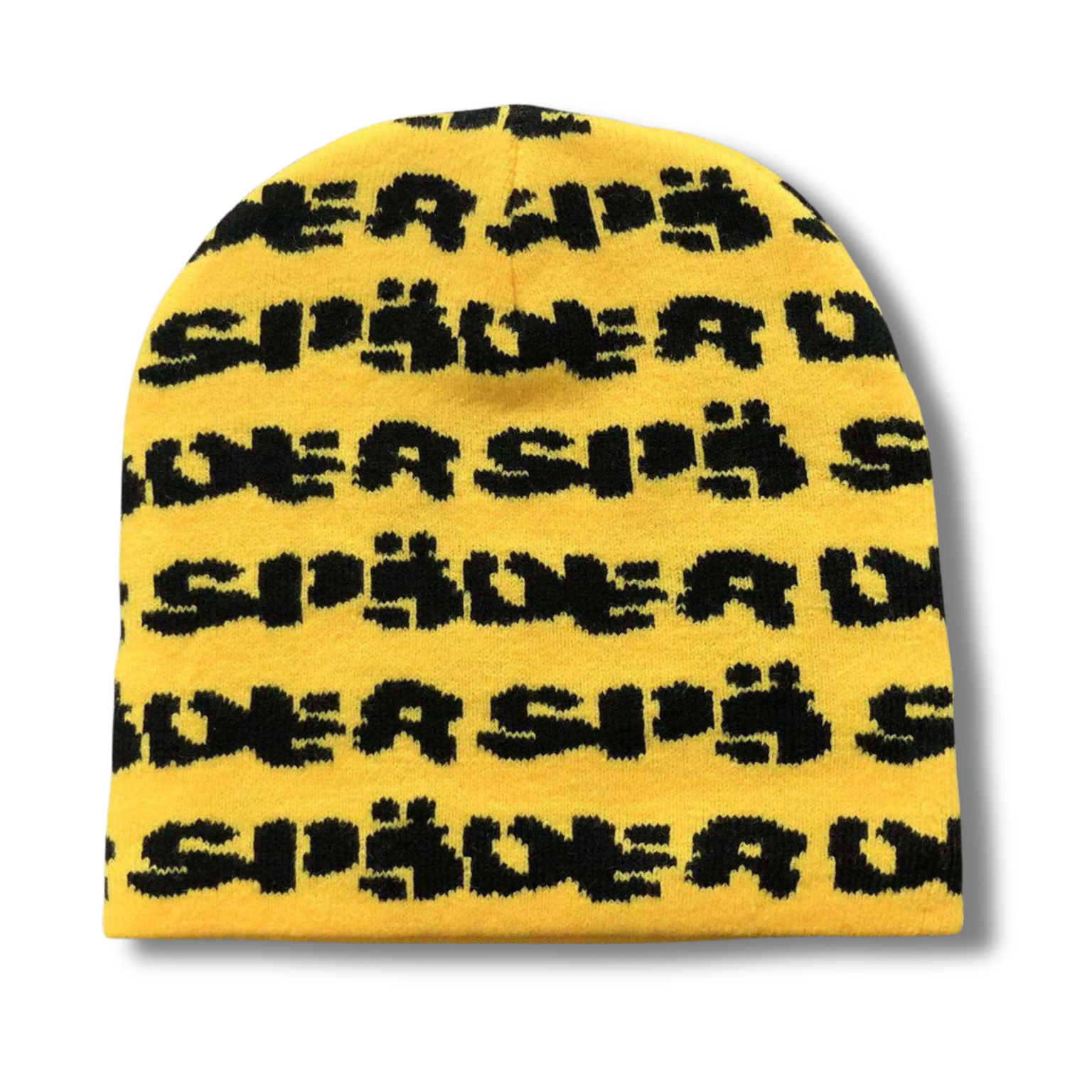 Spider Beanie black w yellow