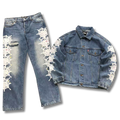 Spider Tracksuit denim blue w white