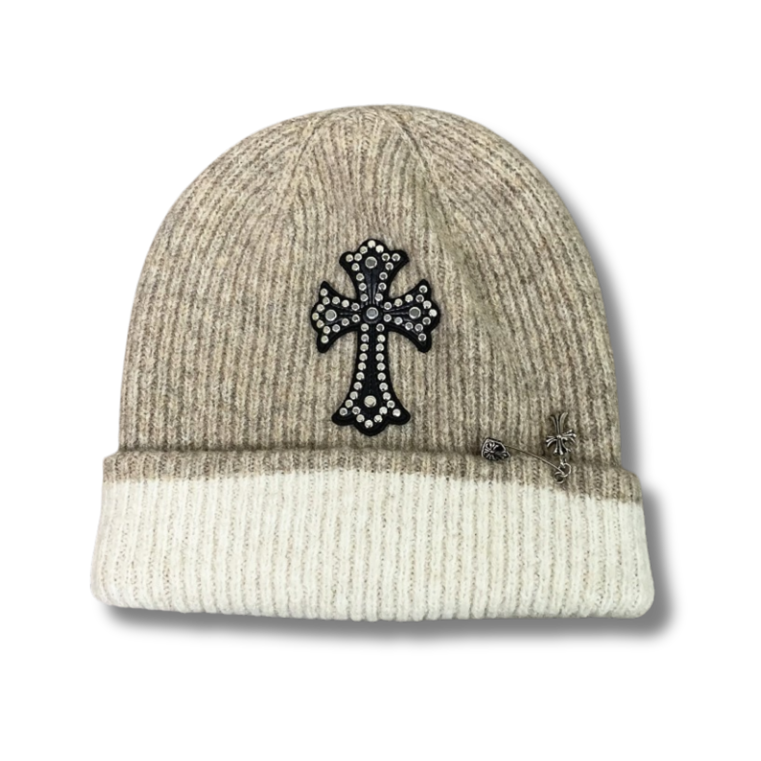 C Heart Beanie cream