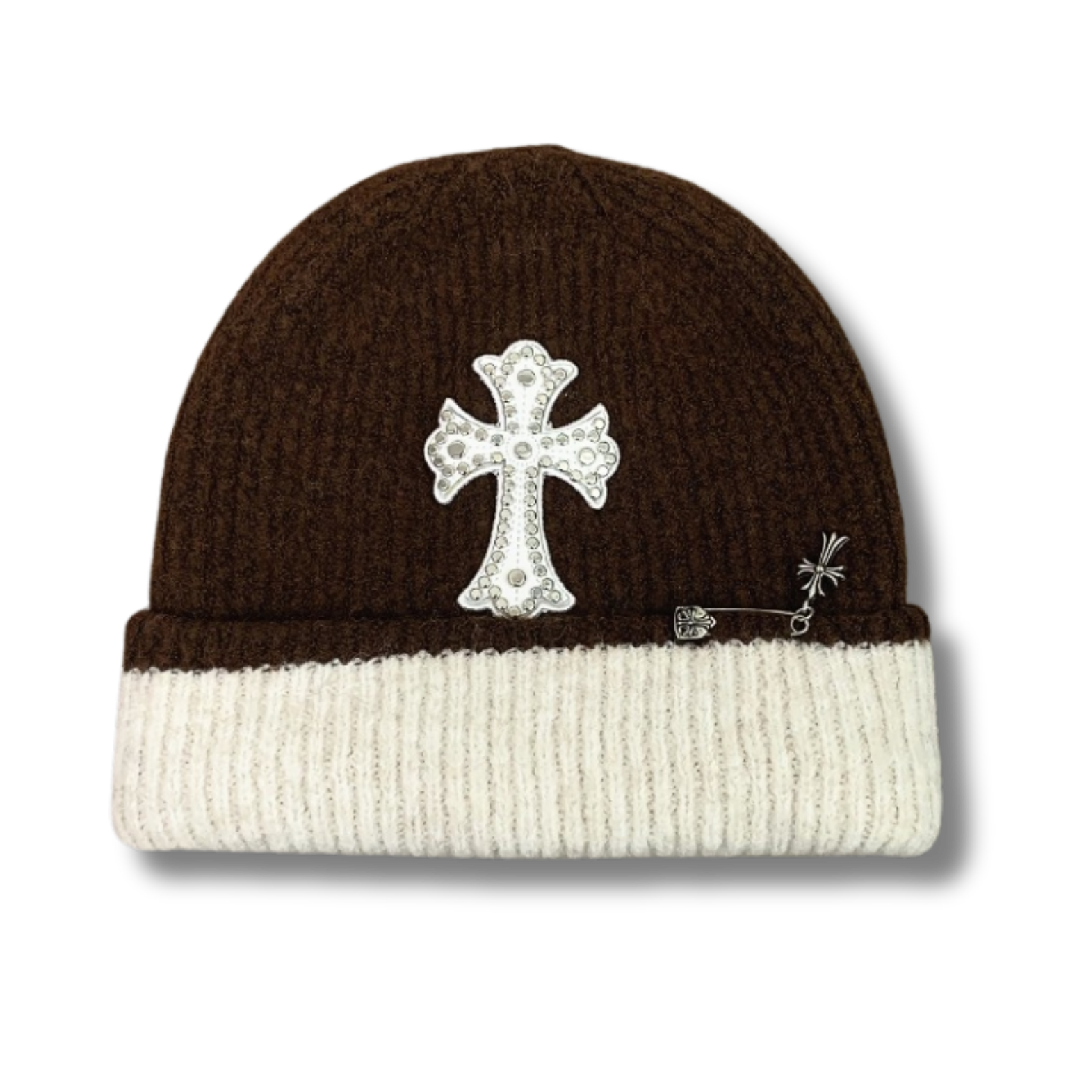 C Heart Beanie brown