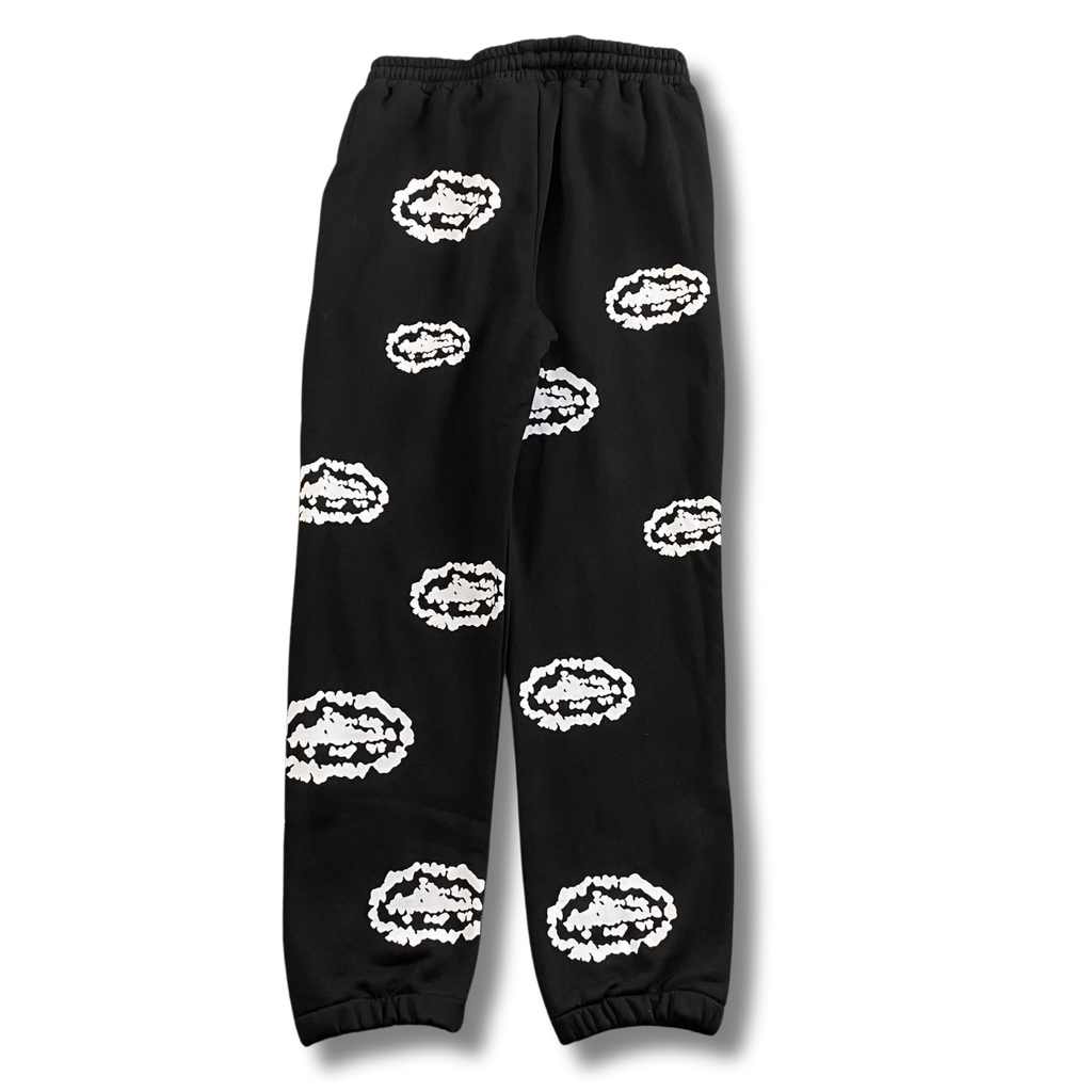 D Tears Pants black w white clouds