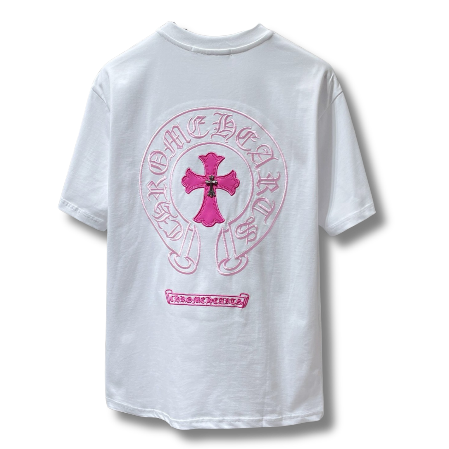 C Hearts T-Shirt pink on white
