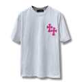 C Hearts T-Shirt pink on white
