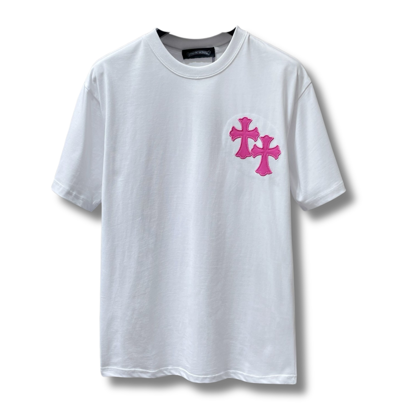 C Hearts T-Shirt pink on white