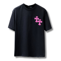 C Hearts T-Shirt pink on black
