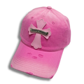 C Heart cap hot pink