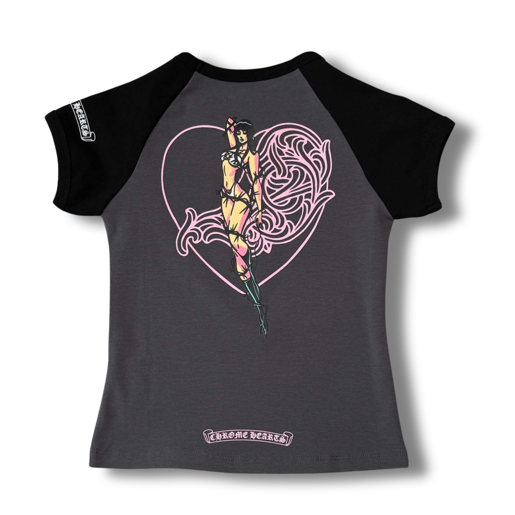 C Hearts T-Shirt simple dark gray