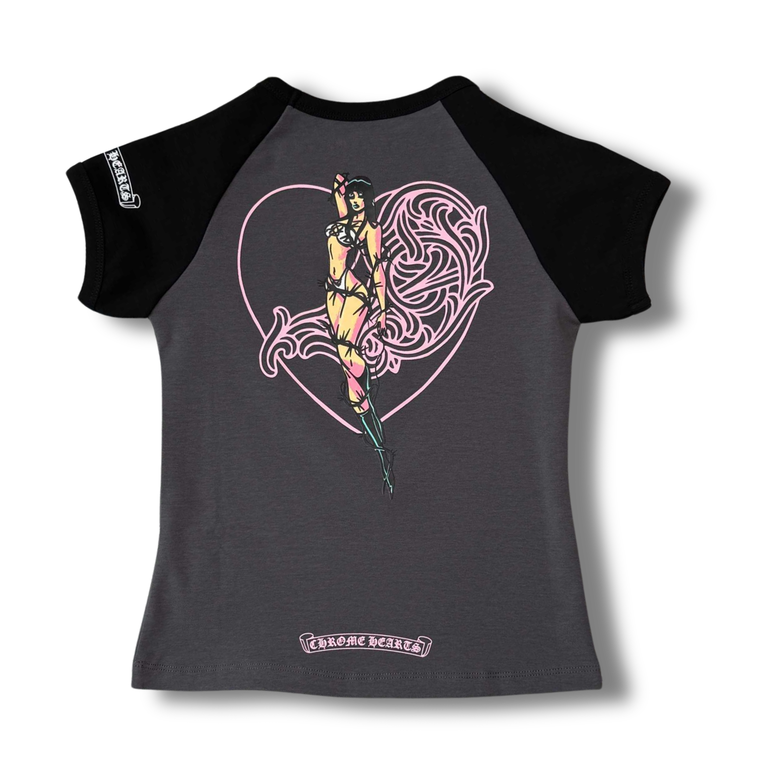 C Hearts T-Shirt simple dark gray