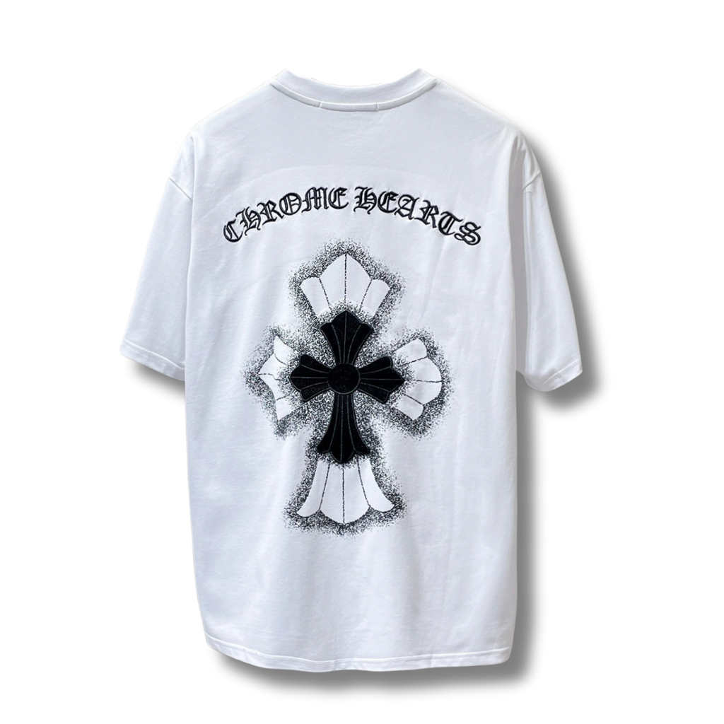 C Hearts T-Shirt big cross white