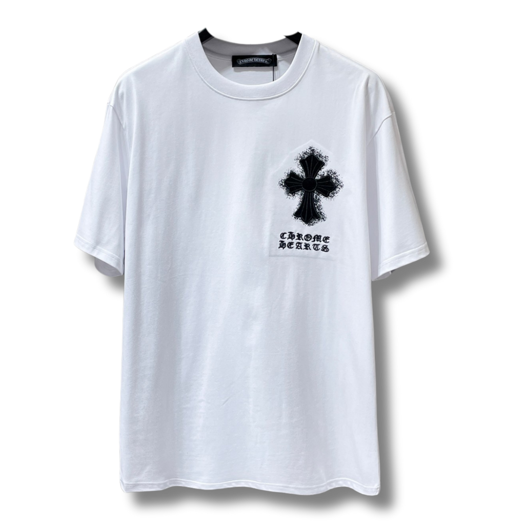 C Hearts T-Shirt big cross white