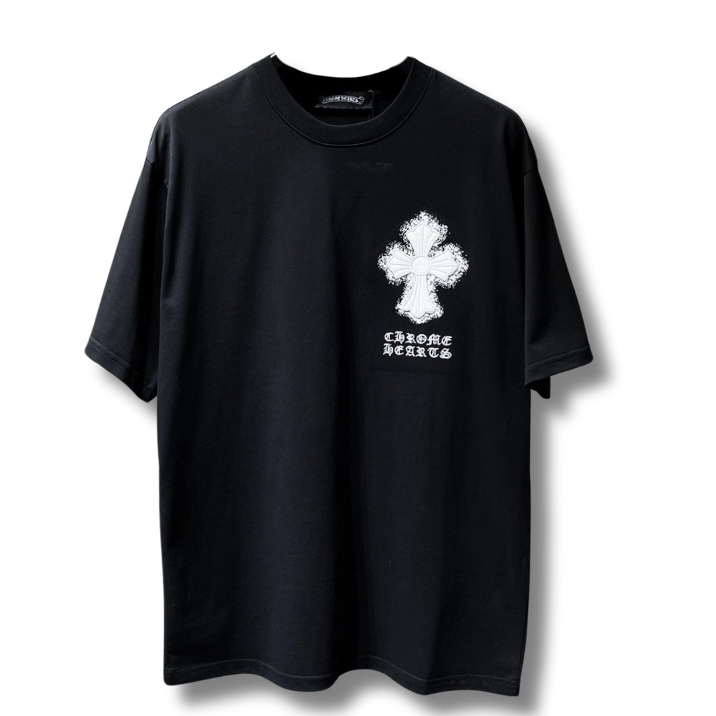 C Hearts T-Shirt big cross black