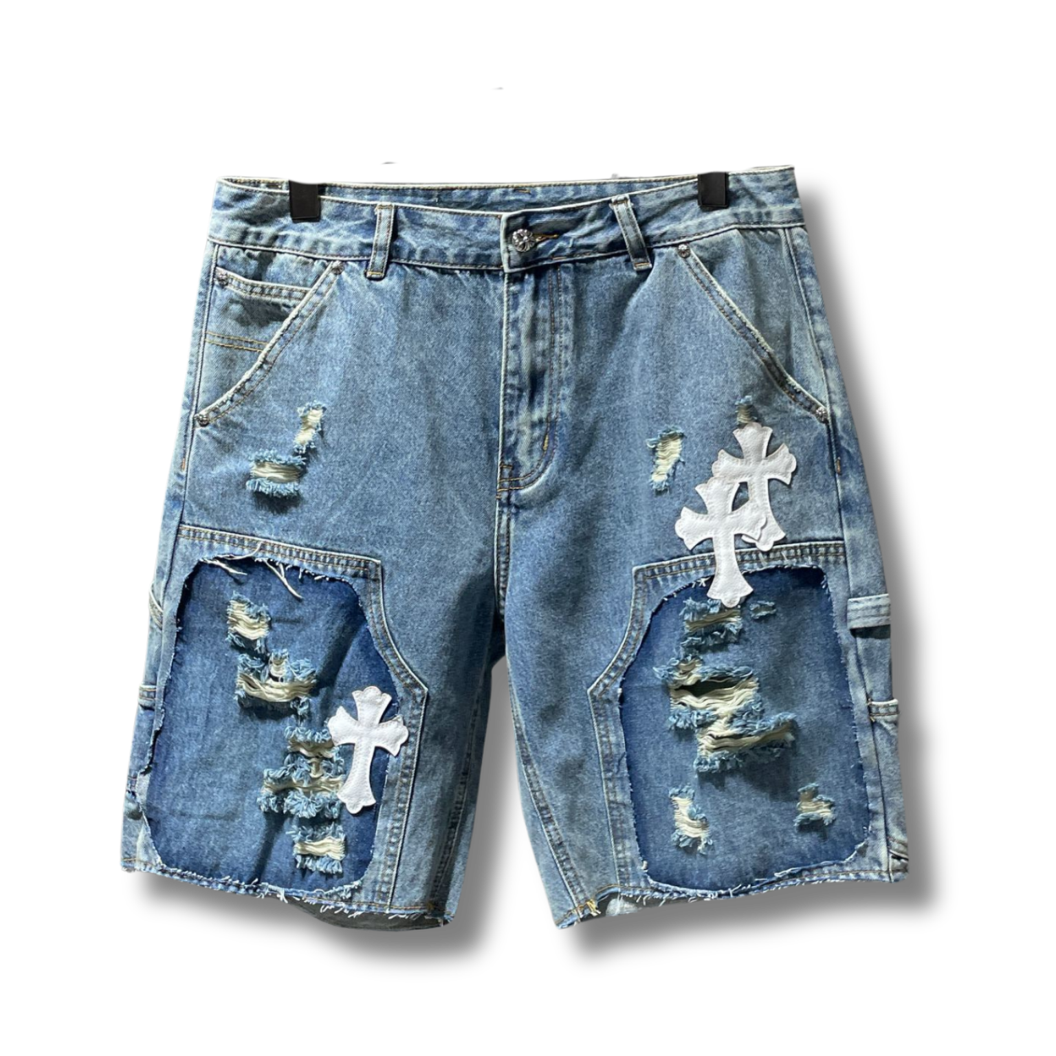 C hearts blue shorts