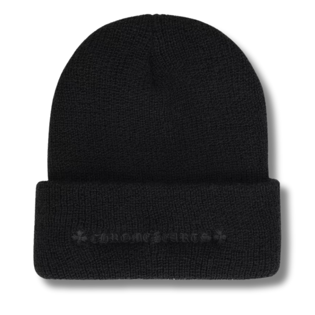 C Heart Beanie full black