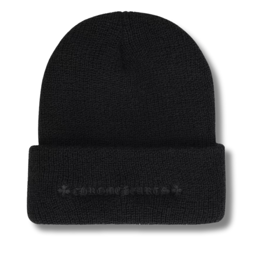 C Heart Beanie full black