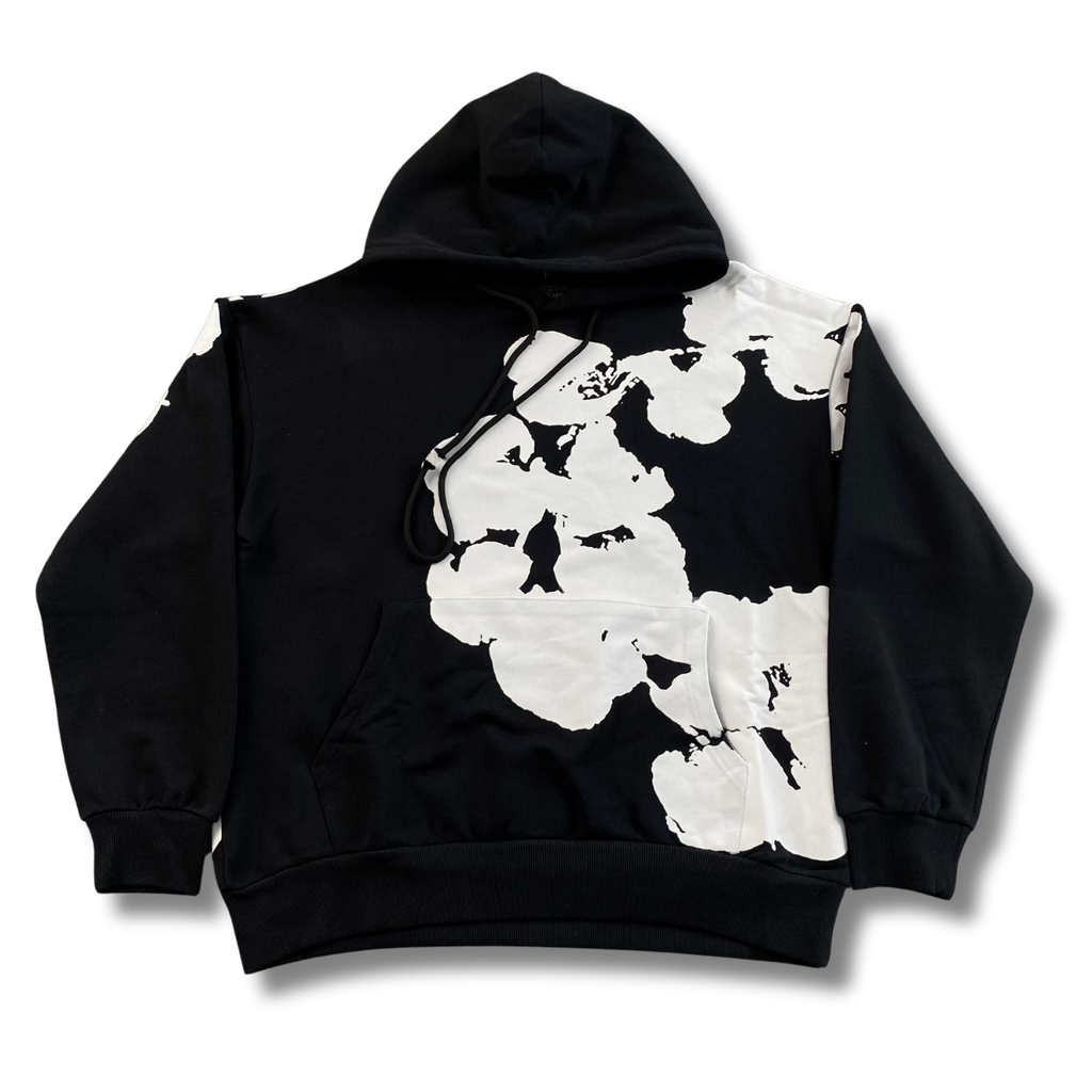 D Tears Hoodie Black w white