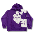 D Tears Hoodie purple w white