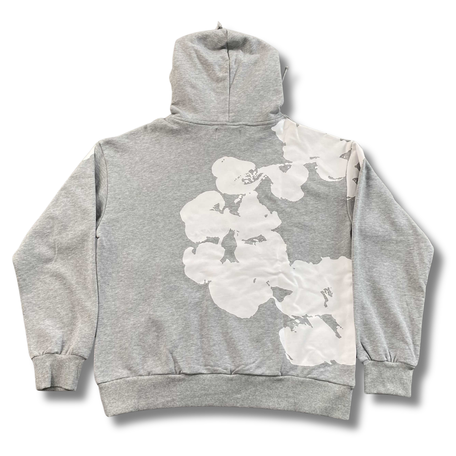 D Tears Hoodie gray w white