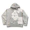 D Tears Hoodie gray w white