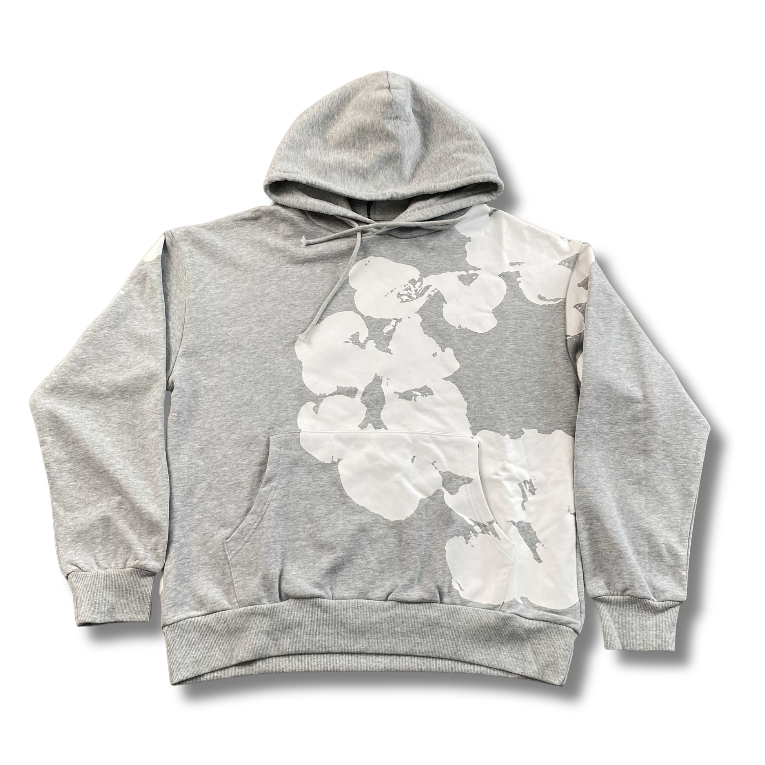 D Tears Hoodie gray w white