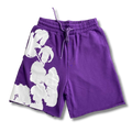D Tears Shorts purple w white