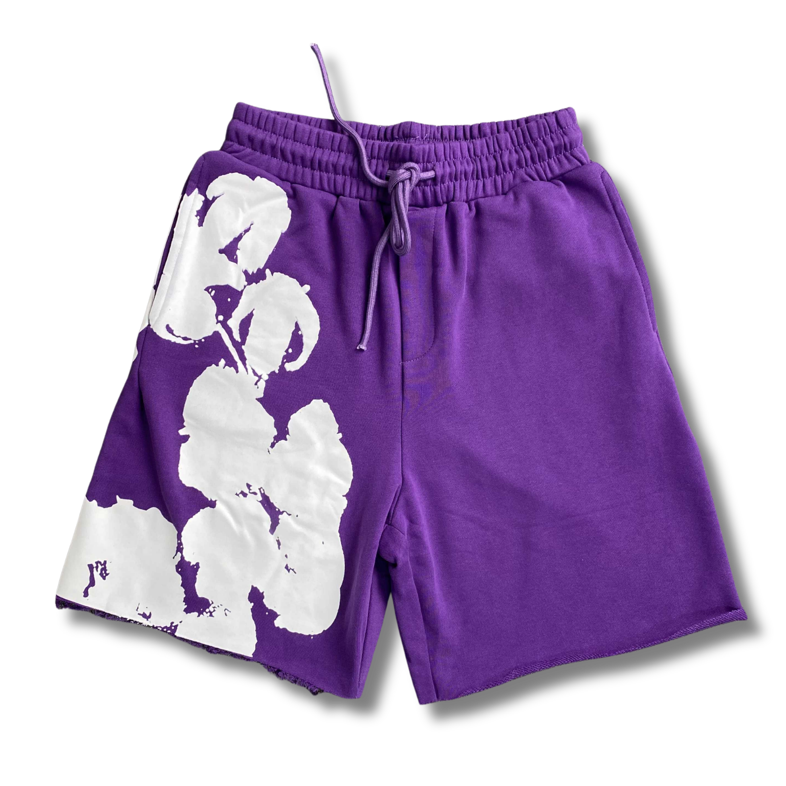 D Tears Shorts purple w white