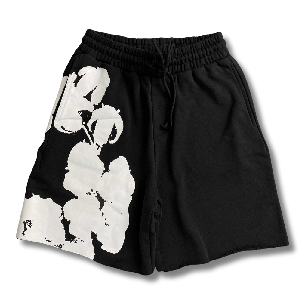 D Tears Shorts black w white