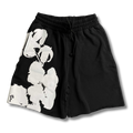 D Tears Shorts black w white