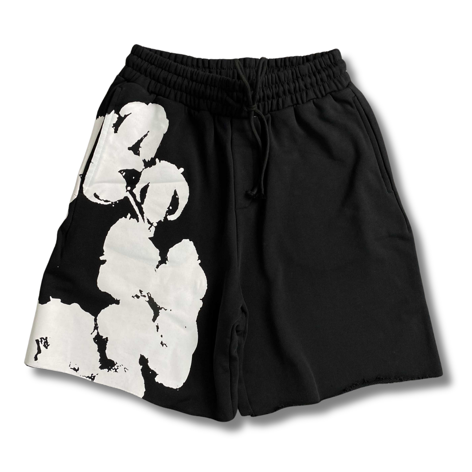 D Tears Shorts black w white