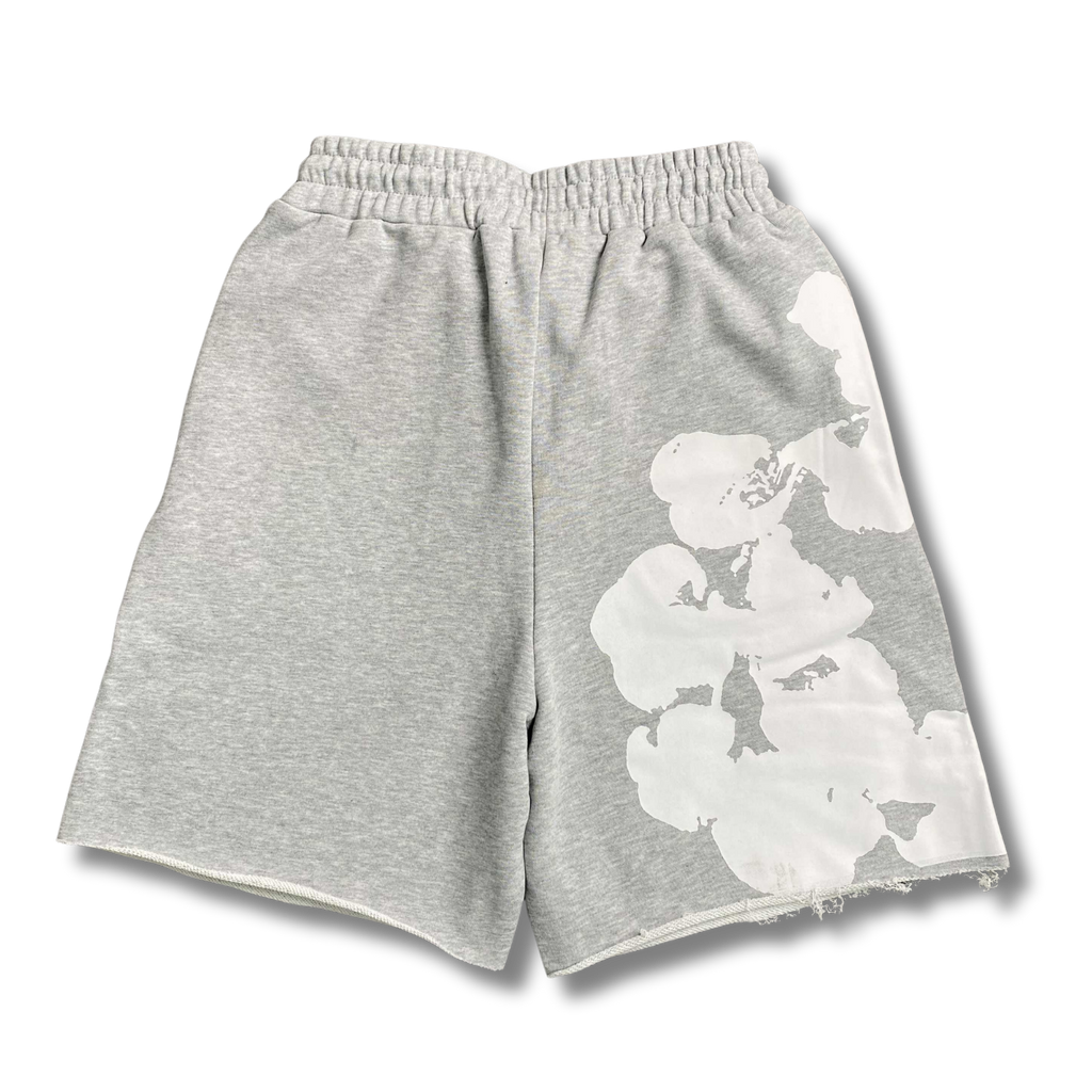 D Tears Shorts gray w white