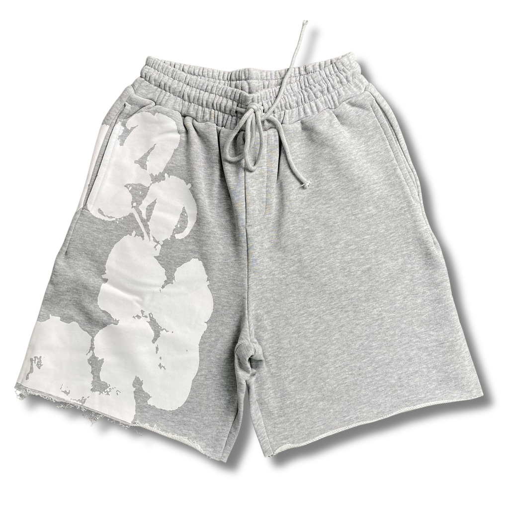 D Tears Shorts gray w white