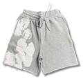 D Tears Shorts gray w white
