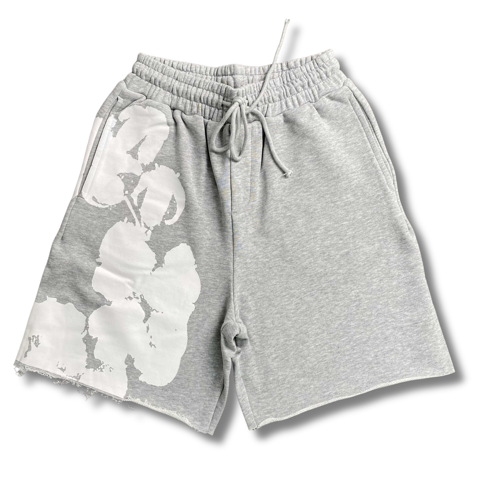 D Tears Shorts gray w white
