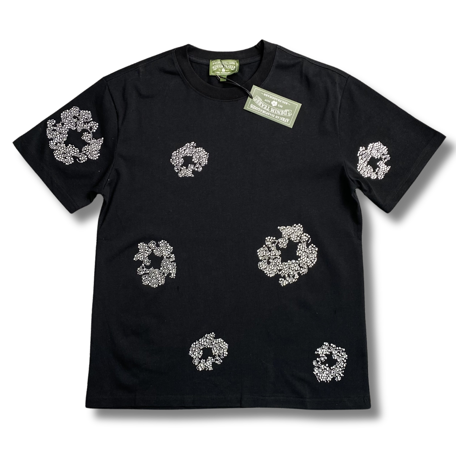 D Tears T Shirt black with rhinestones