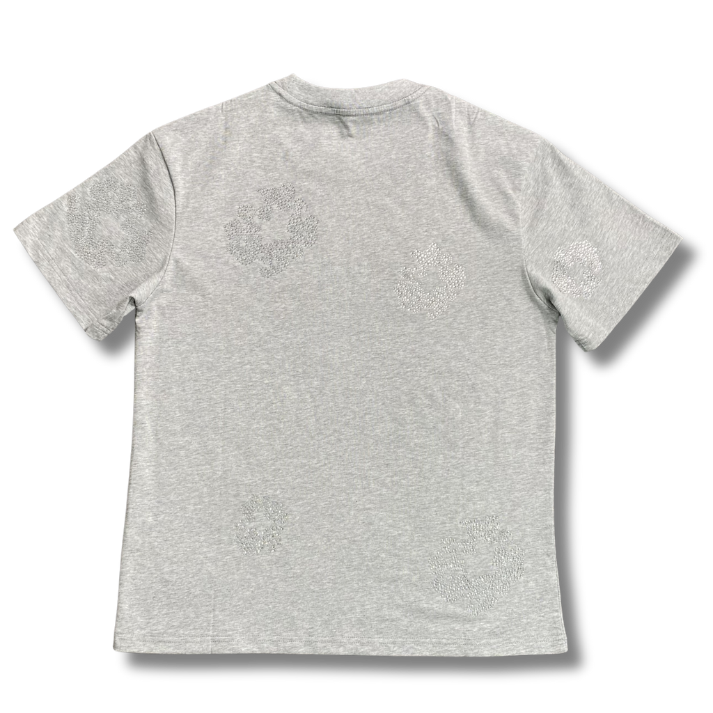 D Tears T Shirt gray with rhinestones